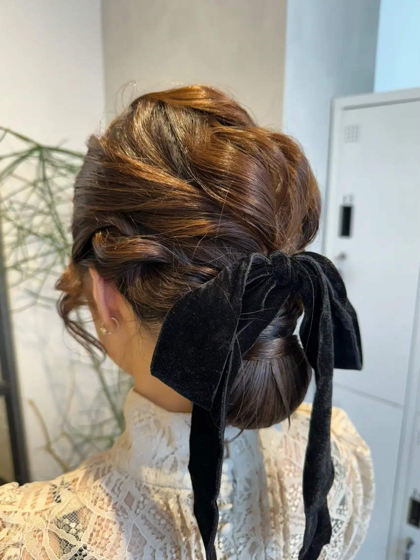 セミロング ヘアアレンジ 透明感カラー✨艶髪 制作🌱山根あゆみのヘアスタイル