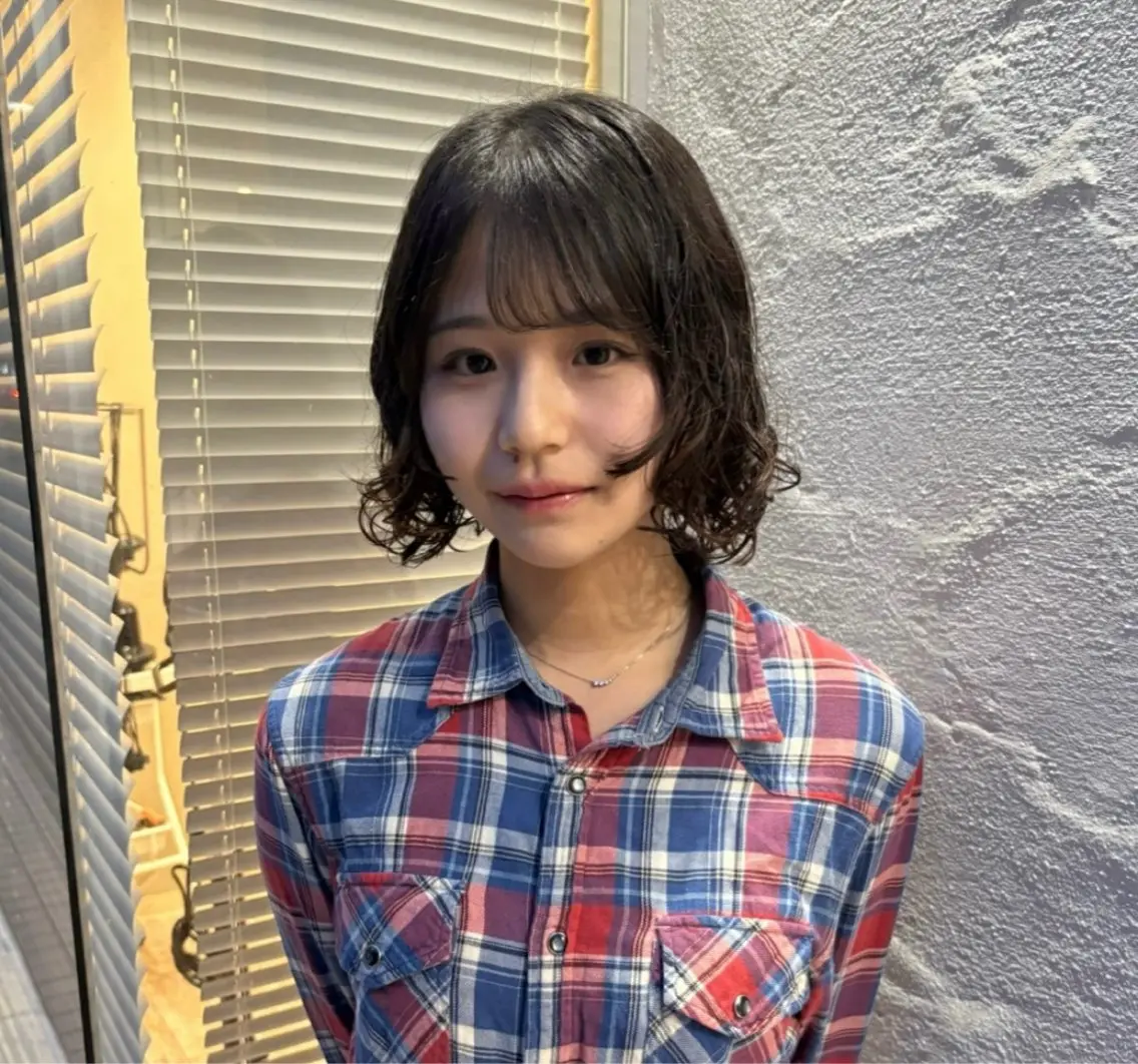 ボブ限定パーマカットの写真