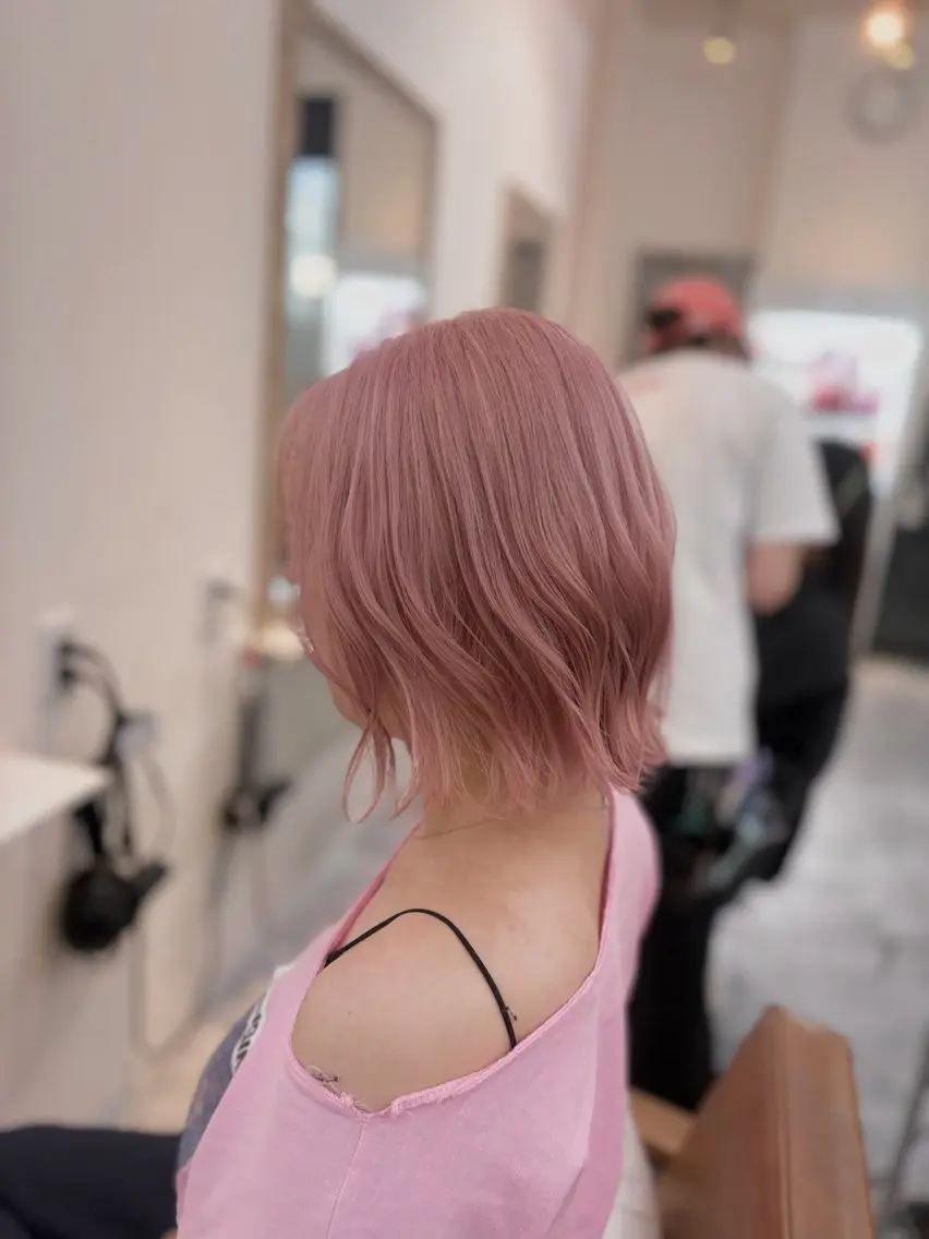 ショート ヘアカラー トリートメント 梅田ayana 垢抜けベージュ 🎀のヘアスタイル