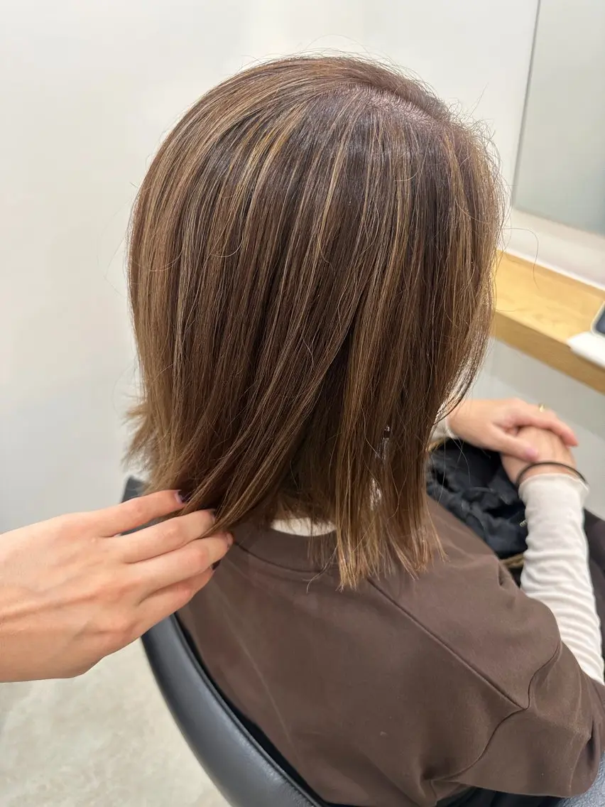 ショート カラー ヘアカラー トリートメント レイヤー/ヘアセット 💐nao.のヘアスタイル