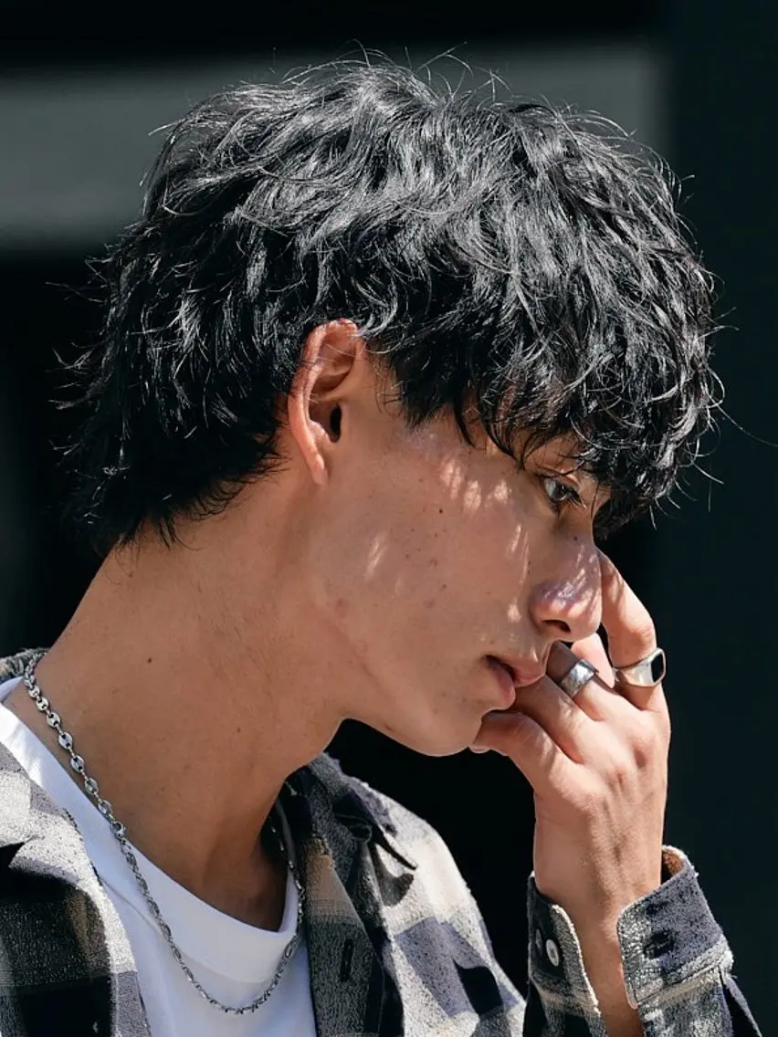 パーマ メンズ カット パーマ fifth park 六反穂 龍介のヘアスタイル