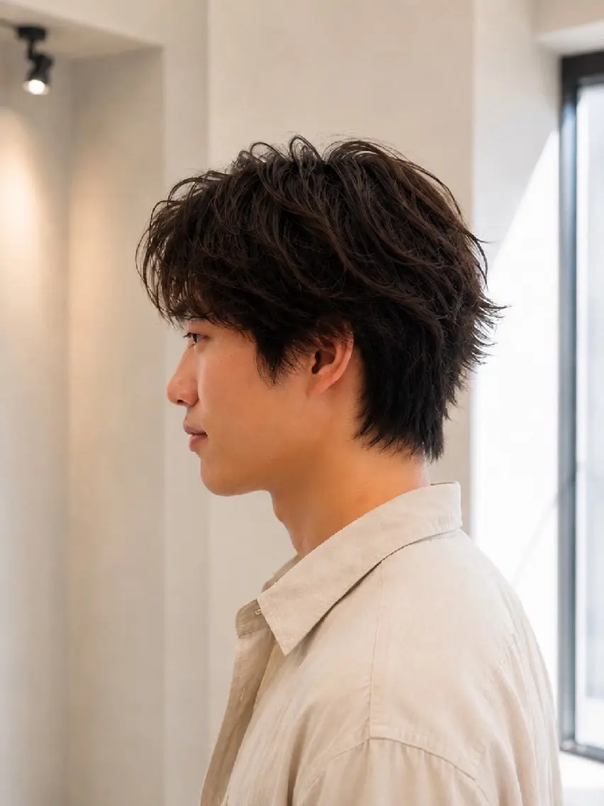 パーマ メンズ フェザーパーマ メンズパーマ パーマモデル募集❣️ 池袋💇Annaのヘアスタイル