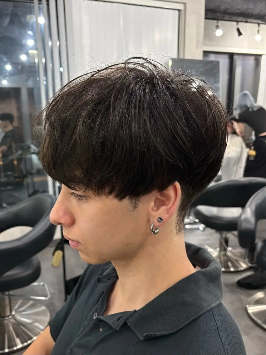 刈り上げマッシュの写真