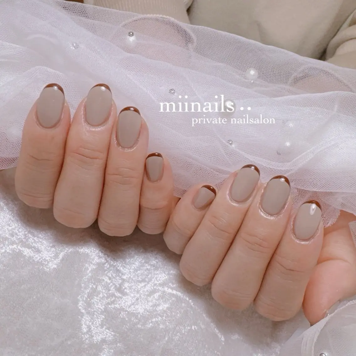 ネイル キラキラネイル 韓国ネイル ワンホンネイル ハンドネイル nailsalon miinailsのネイルデザイン