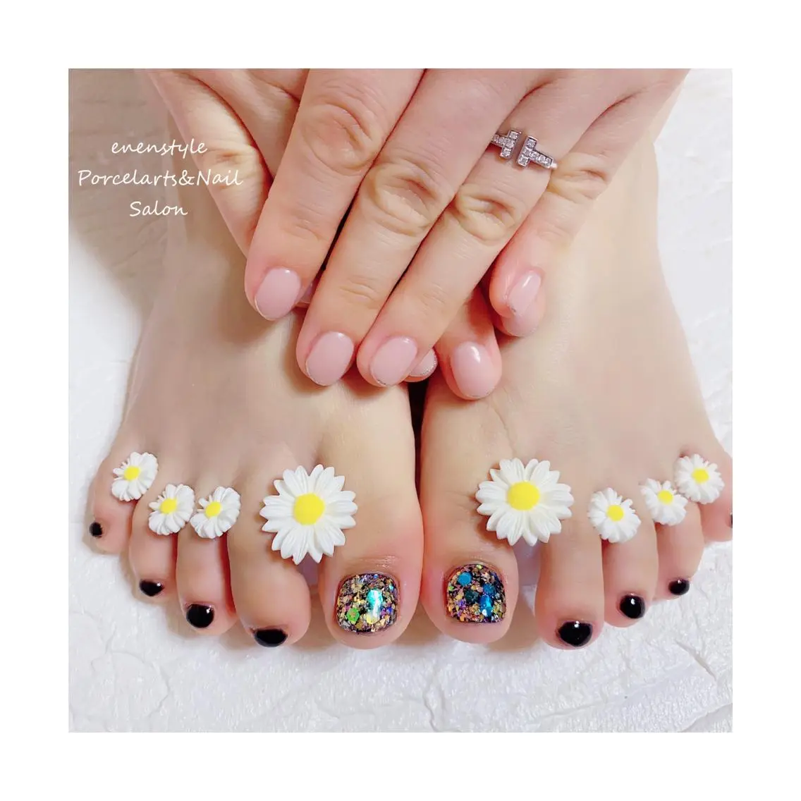 ミディアム ネイル 🐾enen style 🐾のネイルデザイン