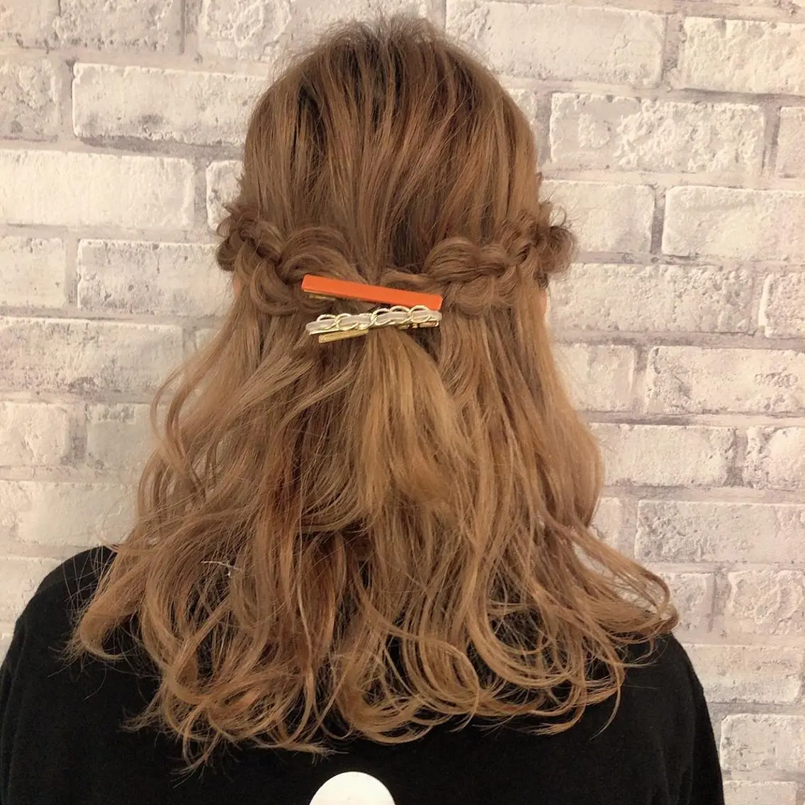 ヘアアレンジ ハーフアップ ヘアセット mina .のヘアスタイル