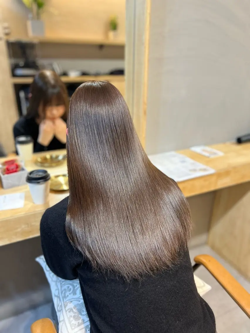 ロング カラー 髪質改善 トリートメント 神戸ボブ✂️ ioe三宮/田 伸佳のヘアスタイル