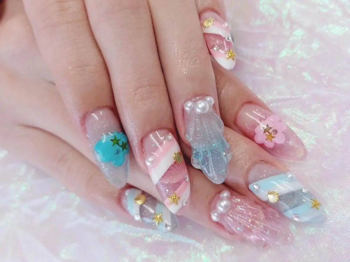 ネイル 夏ネイル ハンドネイル Nail lieNのネイルデザイン