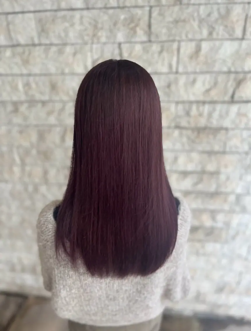 セミロング カット ヘアカラー トリートメント 透明感カラー／ 艶感カラー／RAMUのヘアスタイル