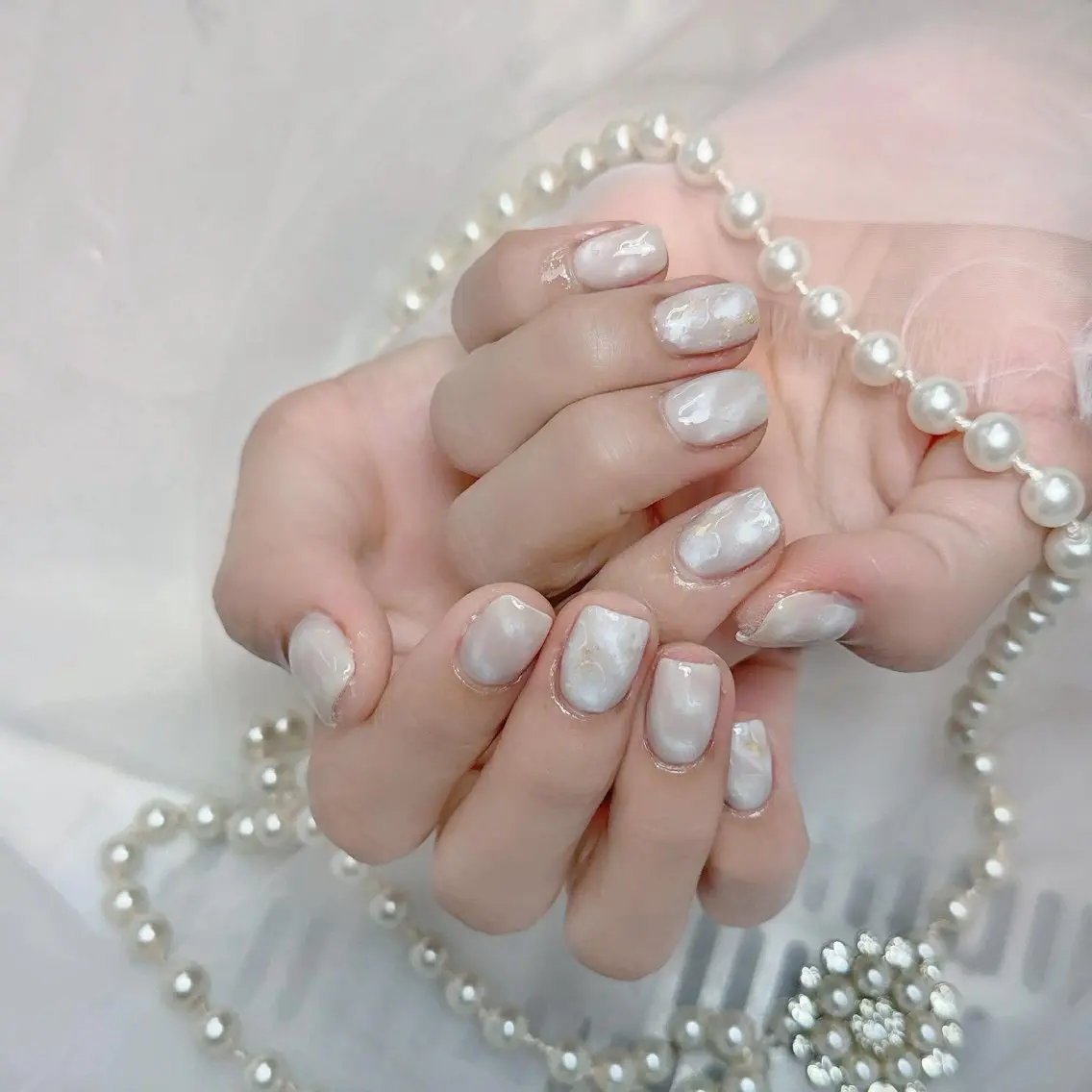 ネイル オーロラネイル ジェルネイル 韓国ネイル ロングネイル マグネットネイル ハンドネイル Rin Nail Shinokuboのネイルデザイン