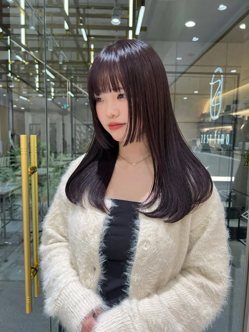 人気No.1👏🏼💞顔まわりカット+カラー+髪お悩みに合わせたトリートメントの写真