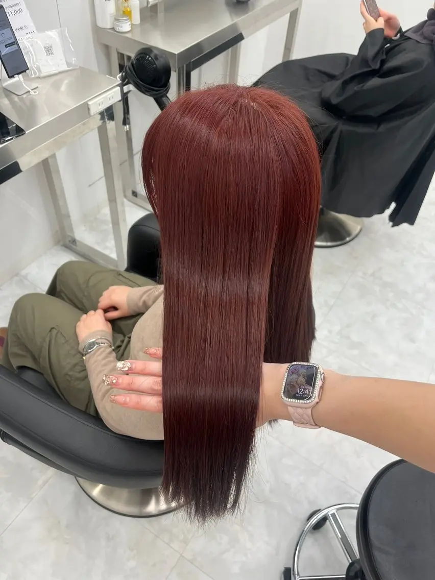 ロング カラー ヘアアレンジ ヘアカラー ヘッドスパ ヘアセット 🫧🎀うる艶暖色 🏹Nanako🎀のヘアスタイル