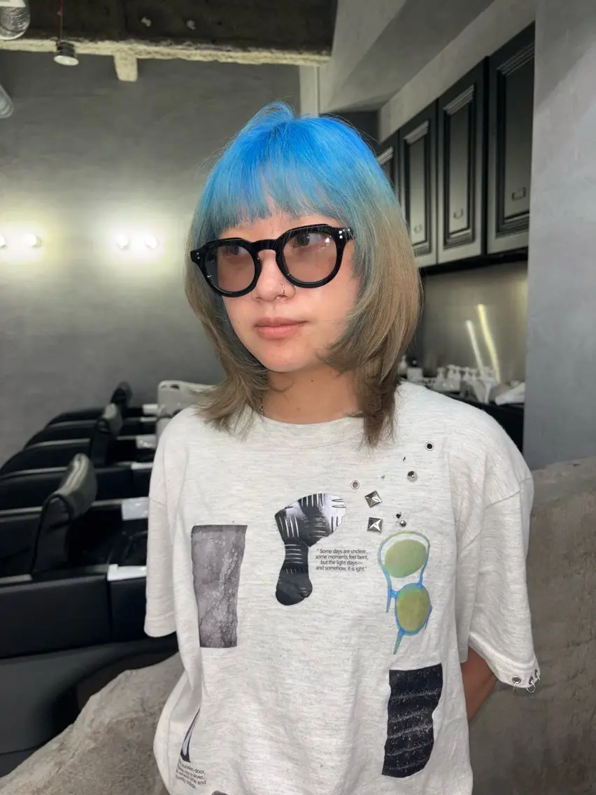 ミディアム カラー ヘアカラー デザインカラー /rioのヘアスタイル