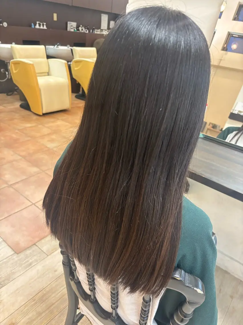 ロング カラー カット ヘアカラー ルプラボウ 石黒よう子のヘアスタイル