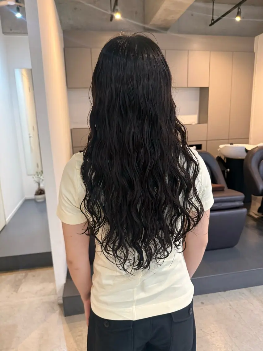 ロング 🌿朝5分でお洒落 パーマスタイル🌿のヘアスタイル