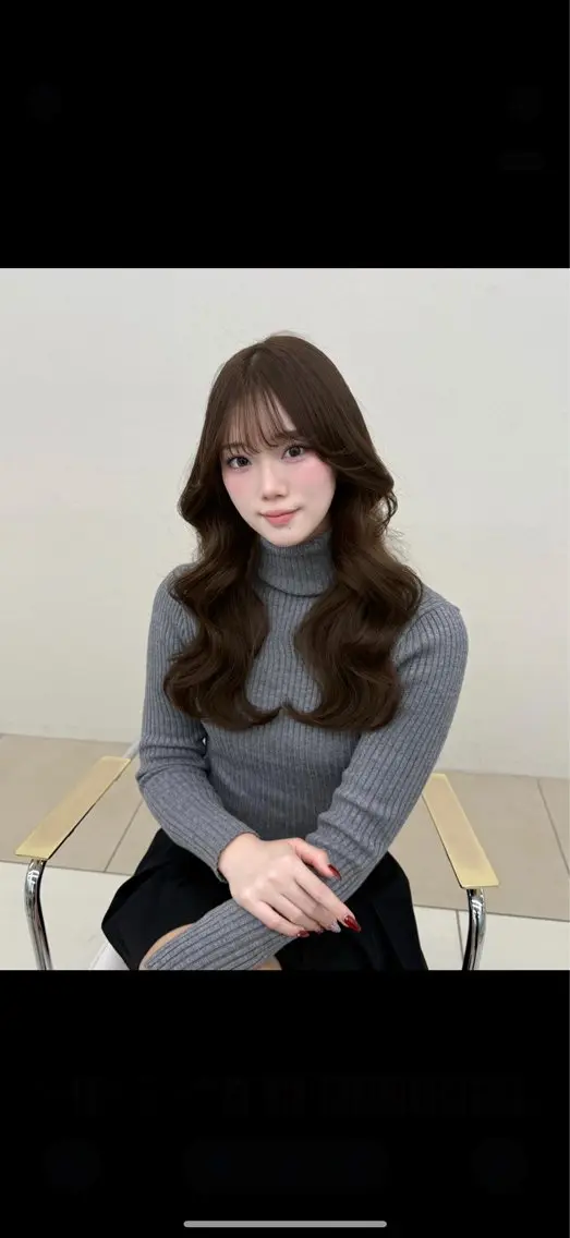 ミディアム 韓国風レイヤー 日向 GINZAのヘアスタイル