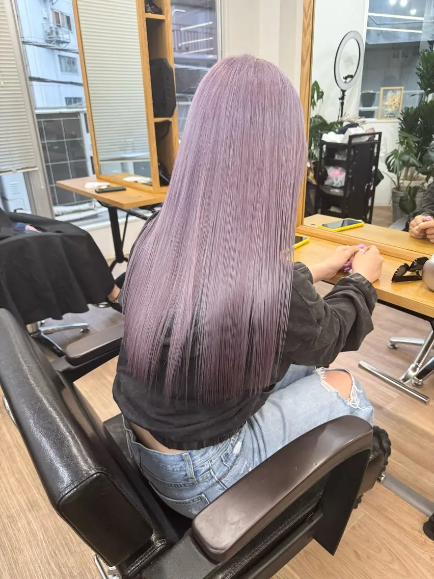 ロング カラー カット ヘアカラー トリートメント ブリーチ　ハイトーン 特化🌈フジタハルキのヘアスタイル