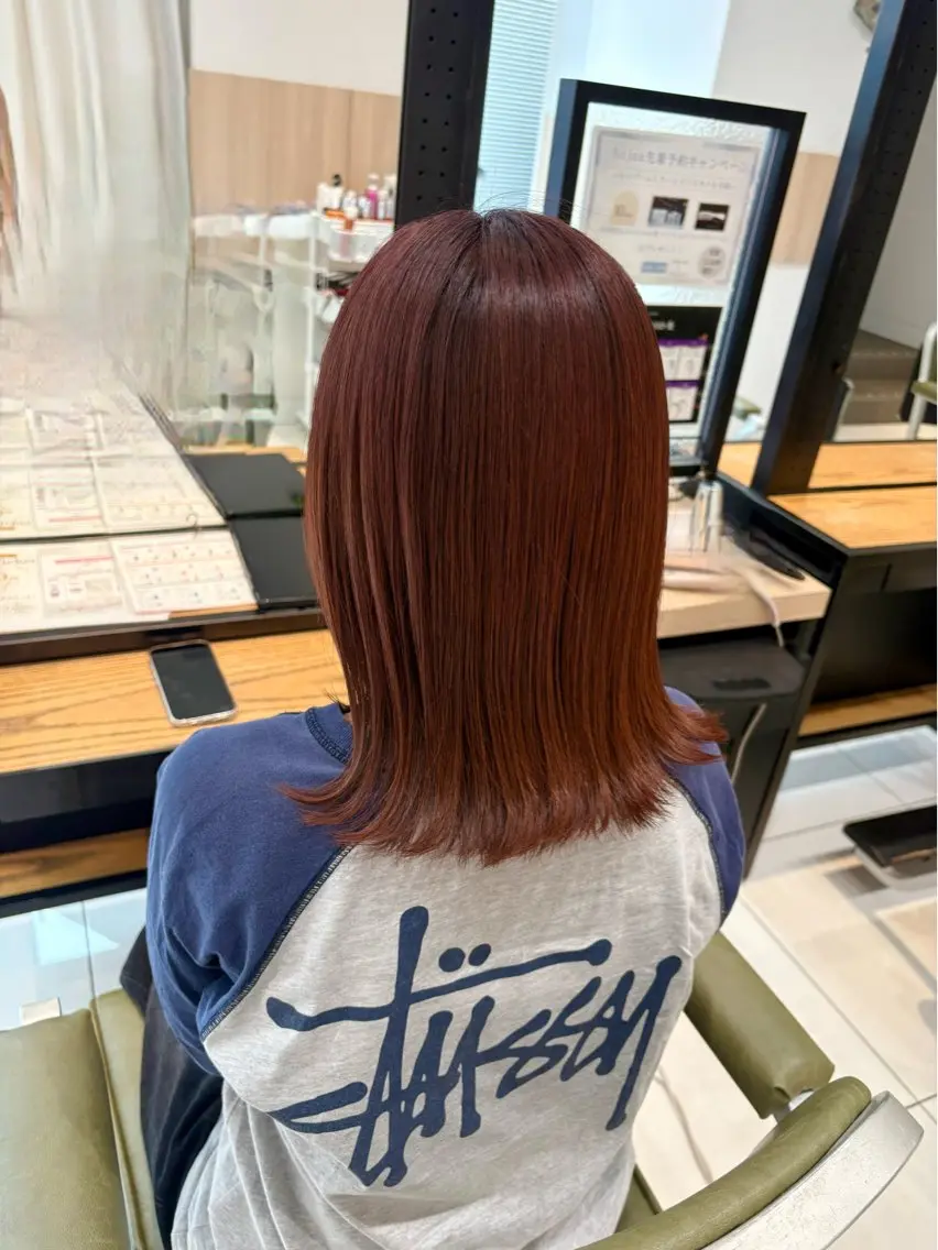 ミディアム カット ヘアカラー トリートメント 🌷【暖色艶カラー】 shiori🌷のヘアスタイル