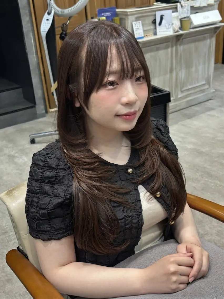 ロング カット ヘアカラー MIHO 🫧似合わせレイヤーのヘアスタイル