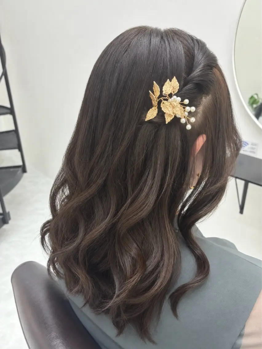 ヘアアレンジ ハーフアップ 中井 (烏丸・徒歩３分)のヘアスタイル