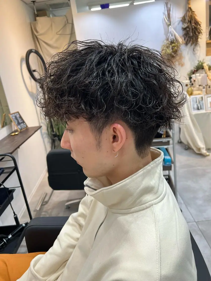 人気No.2🔥カット 波巻きパーマ ウェーブパーマ 眉カットの写真