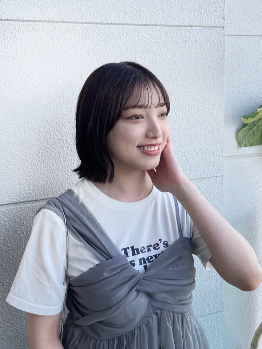 ロング ボブ ロング 本村 あやかのヘアスタイル