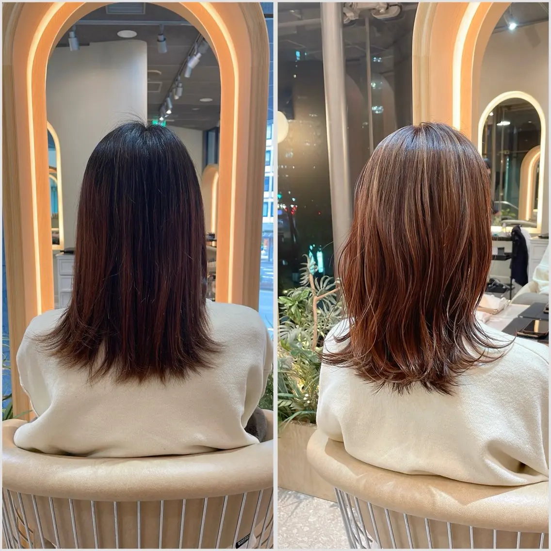 ミディアム 縮毛矯正、肩上の長さ お任せ☆マンツー施術のヘアスタイル