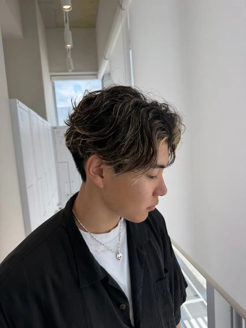 パーマ メンズ カット パーマ ヘアセット 個室サロンKAITO メンズ特化美容師のヘアスタイル