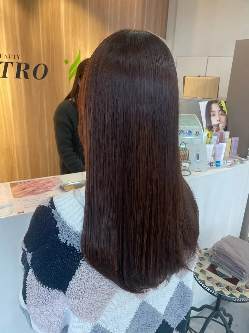 ロング カラー ベージュカラー ピンクカラー ピンクベージュ 葭葉 久美子のヘアスタイル