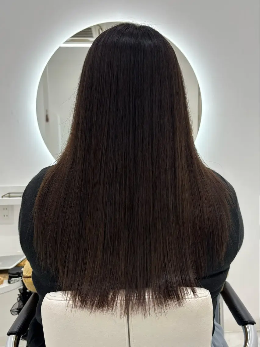 セミロング カラー カット ヘアカラー 縮毛矯正 【aini天王寺】 𝐚𝐢𝐫𝐢✂︎のヘアスタイル