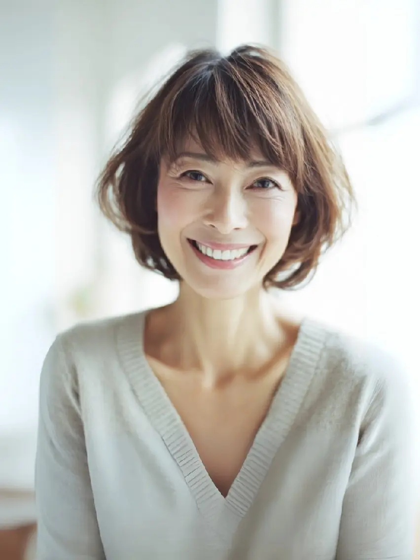 ショート カット ヘアカラー トリートメント 銀座東銀座【白髪染め 髪質改善】伊藤誠のヘアスタイル