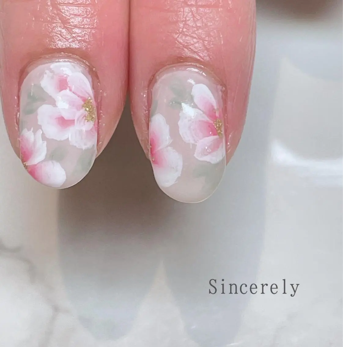 ネイル フラワーネイル SINCERELY シンシアリー🌈のネイルデザイン