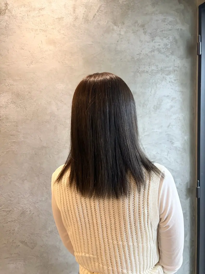 ミディアム カラー 冨松 稜平のヘアスタイル
