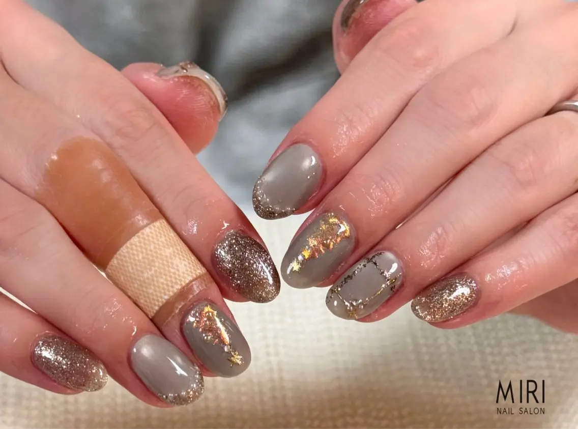 ネイル 冬ネイル クリスマス ハンドネイル Miri nail salonのネイルデザイン