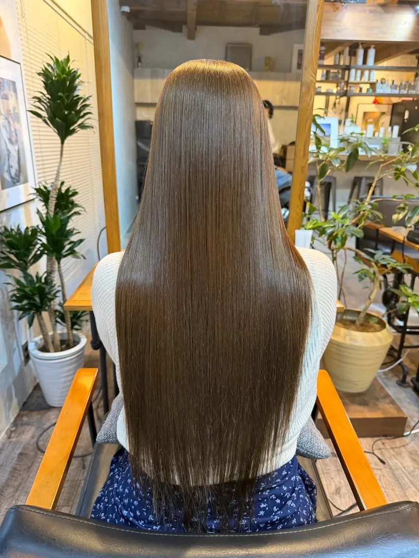 ロング カラー パーマ 縮毛矯正 トリートメント muscali♡ 原宿.表参道のヘアスタイル