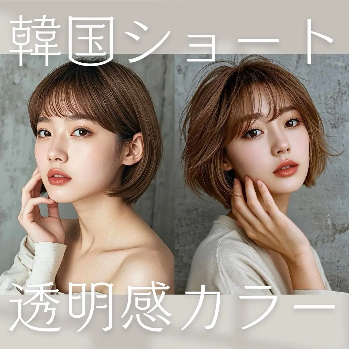 ショート 韓国風ヘア ショートヘア カット ヘアカラー 拓麿✂︎/ショート 専門×透明感カラーのヘアスタイル