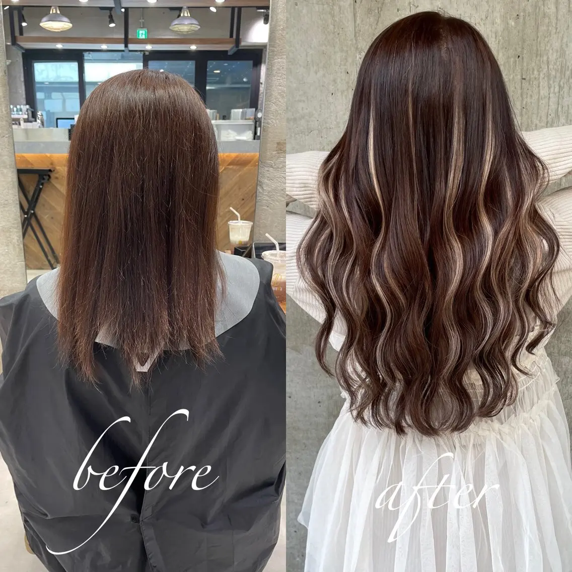 ロング カラー ヘアアレンジ ヘアカラー エクステ TATSUYA アートディレクターのヘアスタイル
