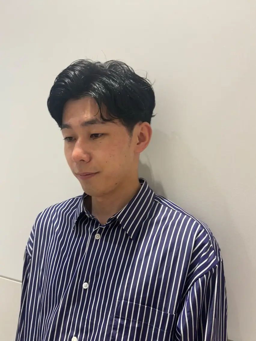 パーマ メンズ メンズパーマ カット パーマ 久力琴音''透明感 カラー''アレンジのヘアスタイル