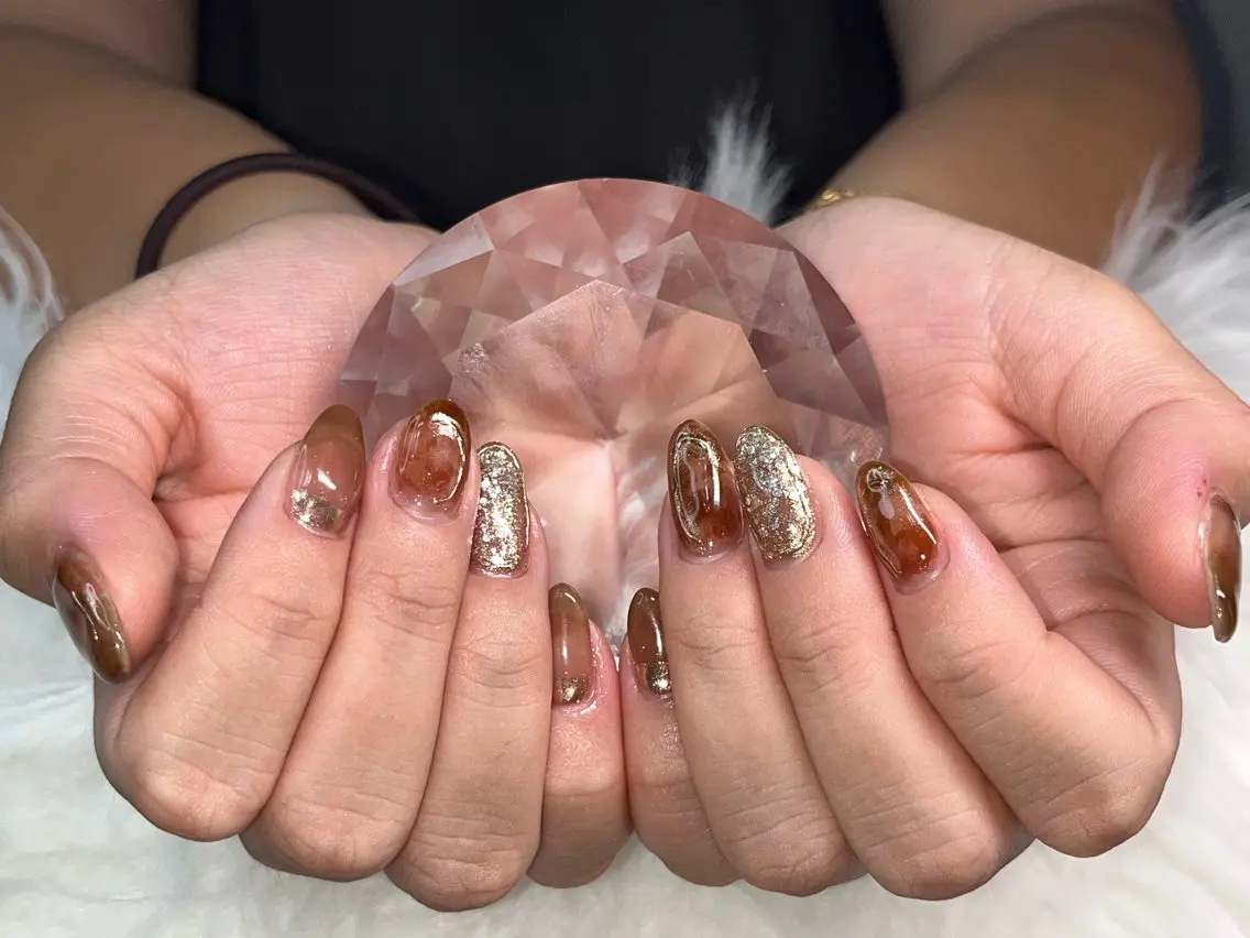 ネイル アートネイル マグネットネイル ニュアンスネイル ワンカラーネイル シンプルネイル プライベートサロン N's Nailのネイルデザイン