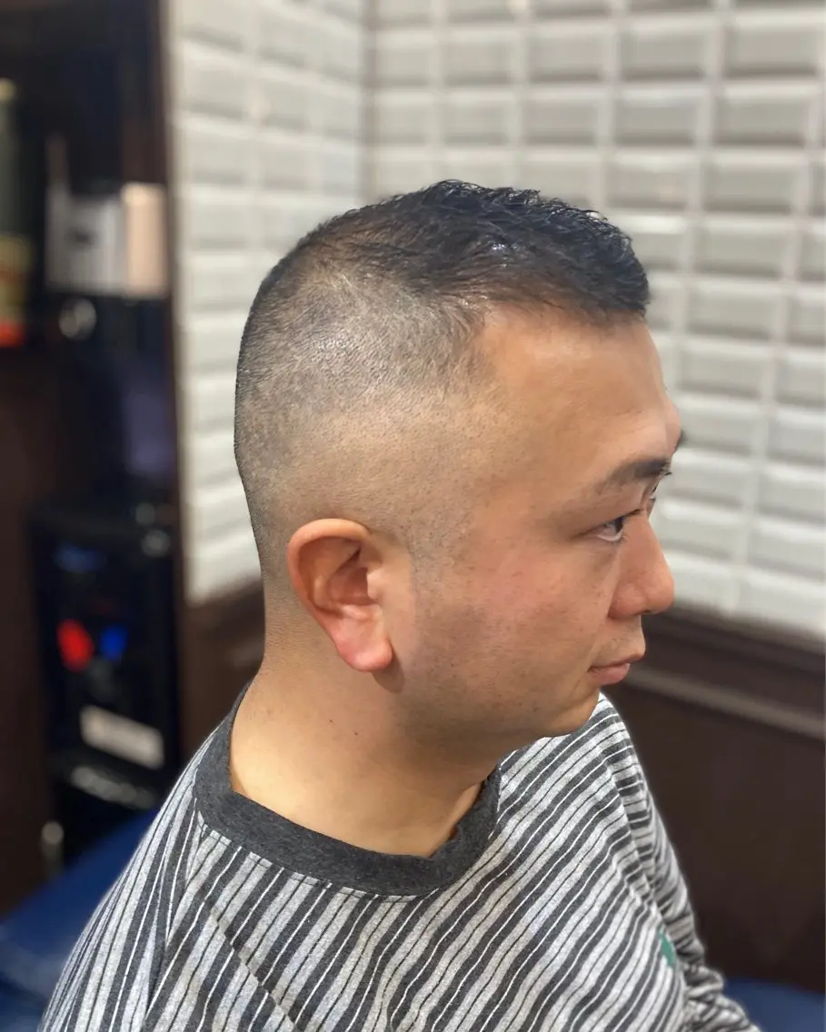 ショート メンズ フェードカット カット トリートメント ルピナス中田店長 山口大地のヘアスタイル