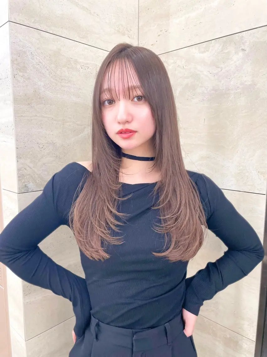 ロング カラー カット ヘアカラー トリートメント 韓国ヘア🇰🇷 レイヤー/芝春樹のヘアスタイル