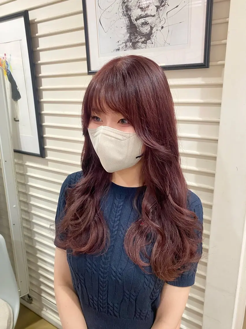 ロング カラー ブラウンカラー ピンクカラー ピンクブラウン ヘアカラー ハイトーンカラー 🍬Rinka🍬のヘアスタイル