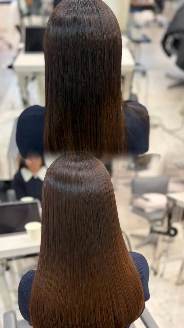 セミロング 縮毛矯正 伊原 愛実のヘアスタイル