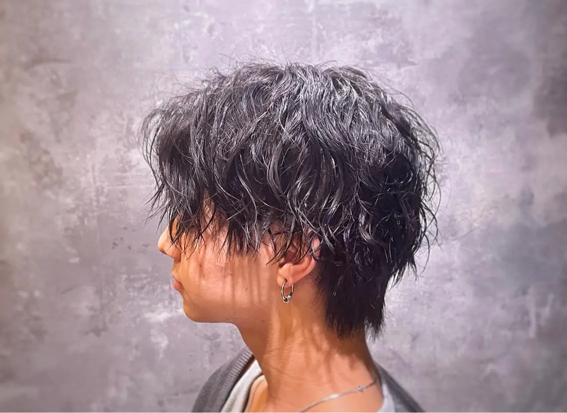 パーマ メンズ カット パーマ トリートメント 前川 海斗のヘアスタイル