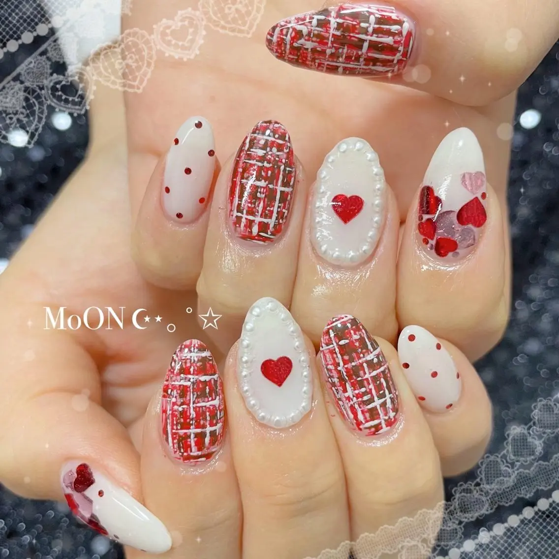 ネイル ハンドネイル ハンドケア MoON...❤︎ MeGuのネイルデザイン