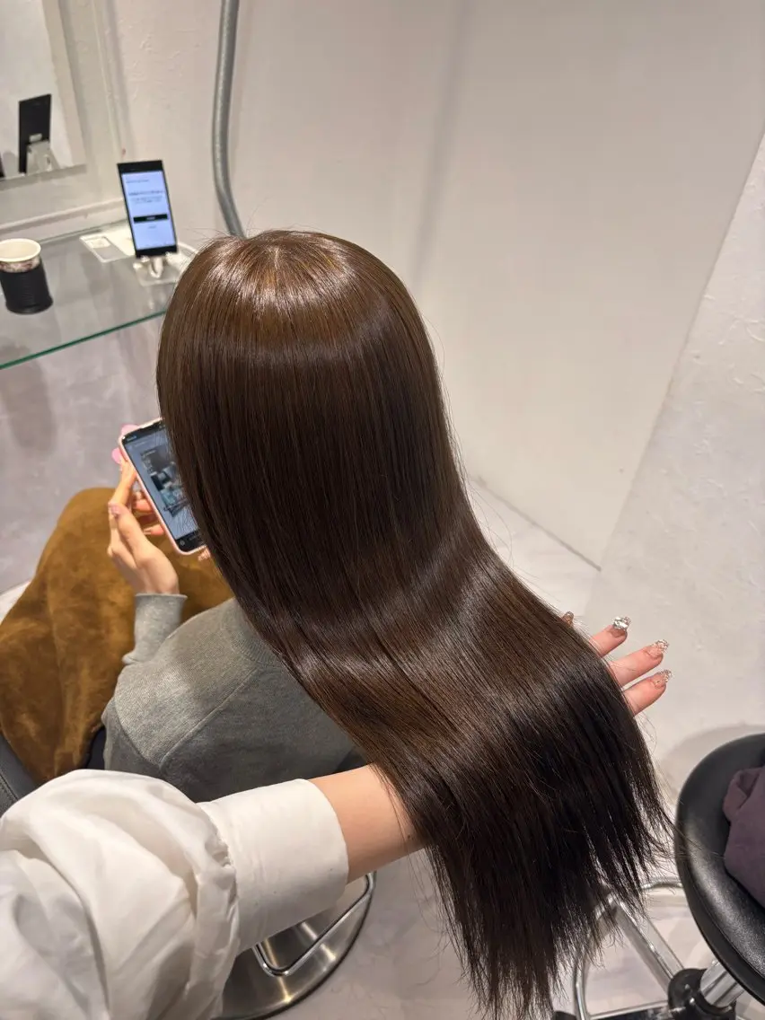 ロング カラー ヘアカラー トリートメント 髪質改善🩰透明感カ ラー🎀hinanoのヘアスタイル