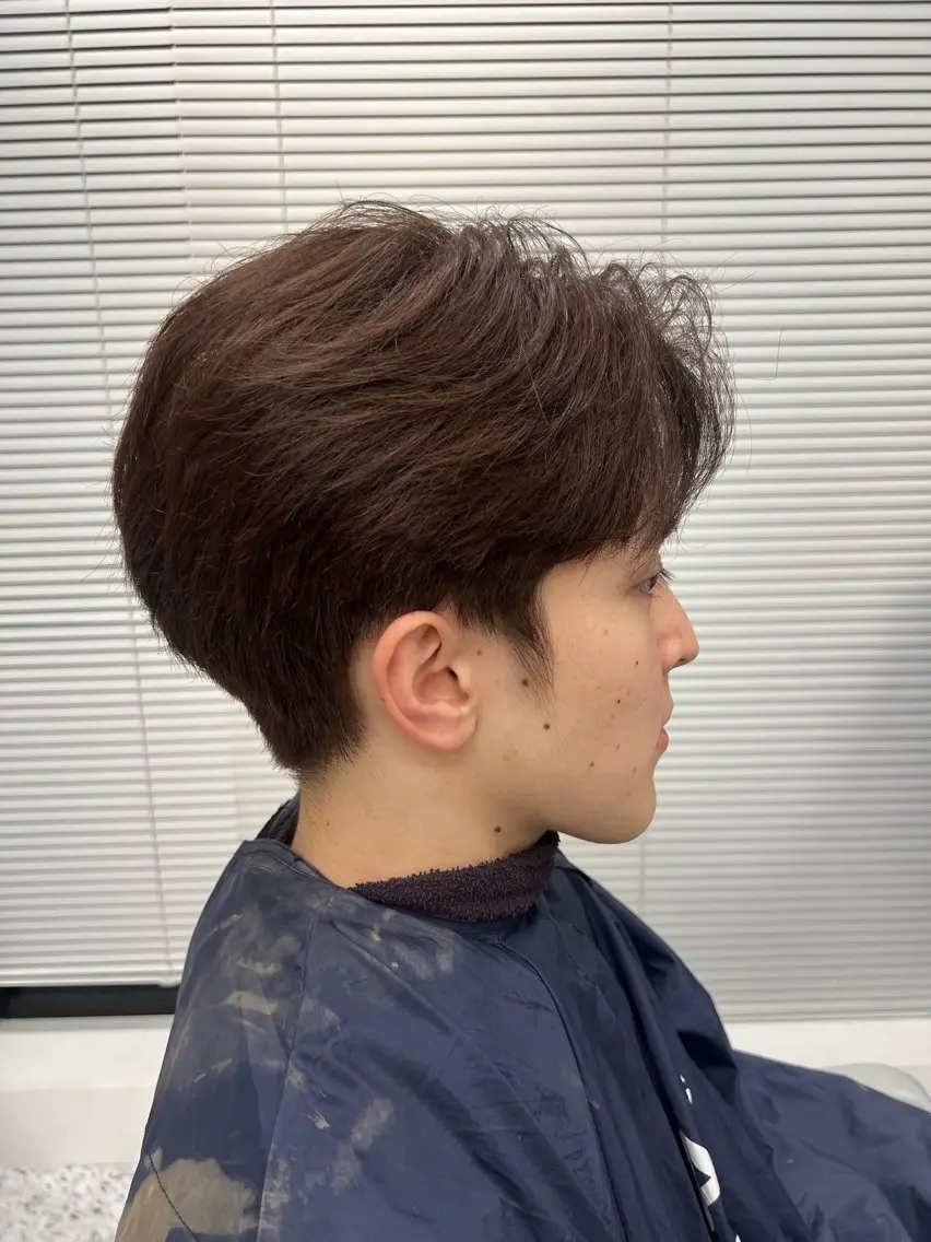 カラー ブリーチ ブラウンカラー ナチュラルブラウン ブリーチなしカラー あずこう/メンズヘア /メンズパーマのヘアスタイル