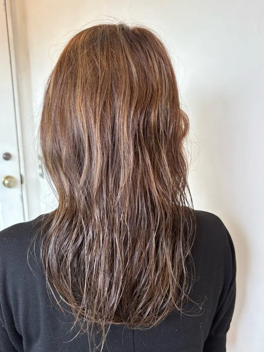 セミロング ハイライト 大坪 拓哉のヘアスタイル