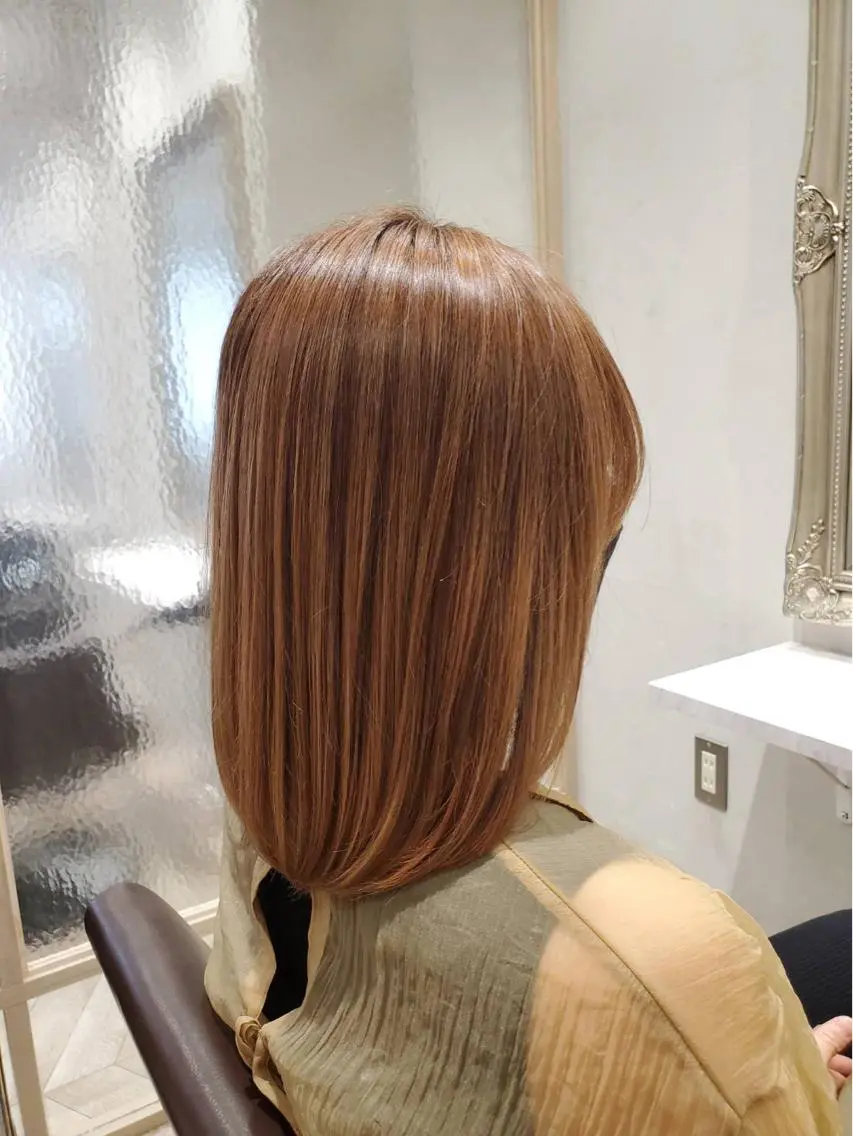【ブリーチしててもできる縮毛矯正】酸性ストレート+カラー+5STEPトリートメントの写真