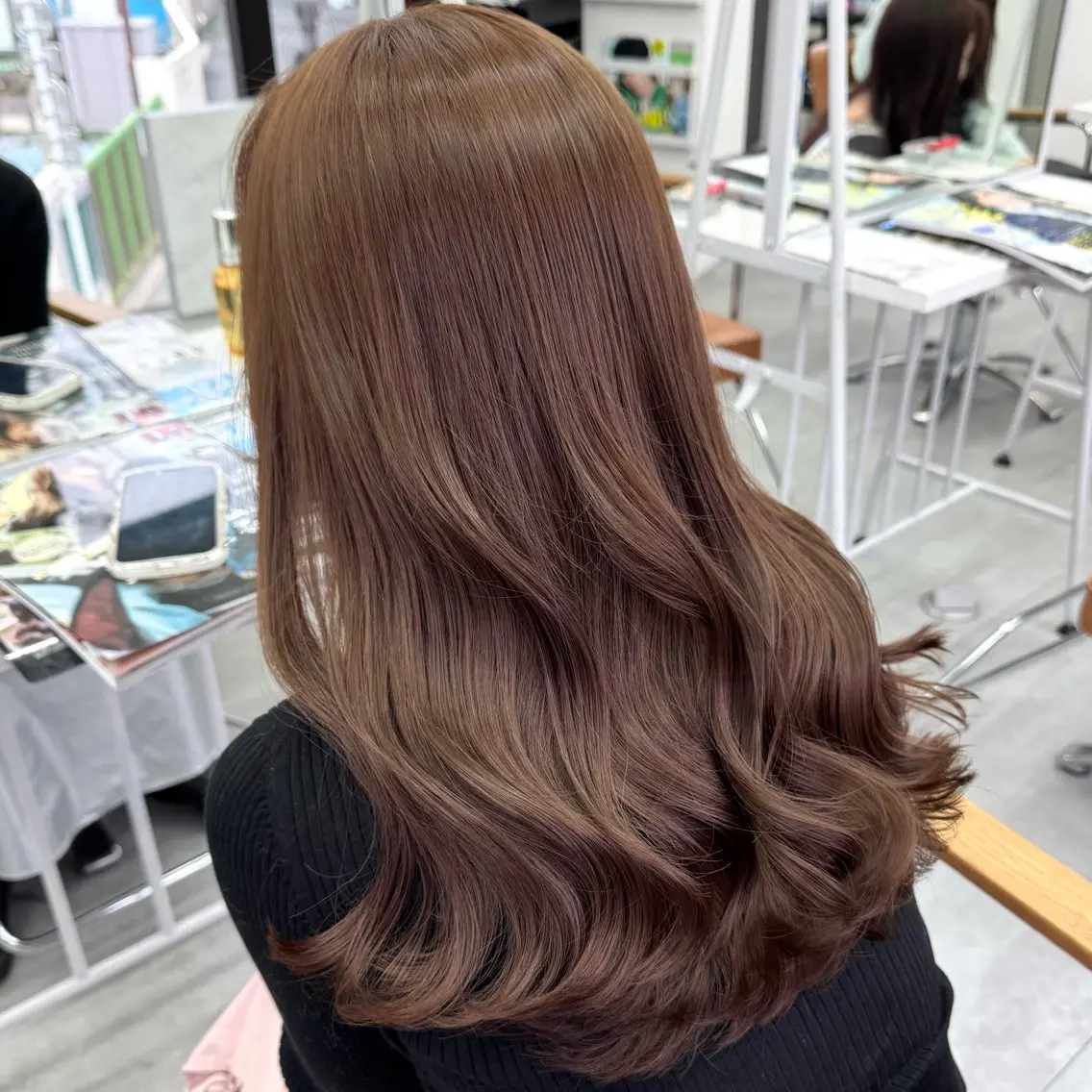 ロング カラー ヘアアレンジ ヘアカラー ブリーチなしカラー /新百合ヶ丘/安形翔のヘアスタイル